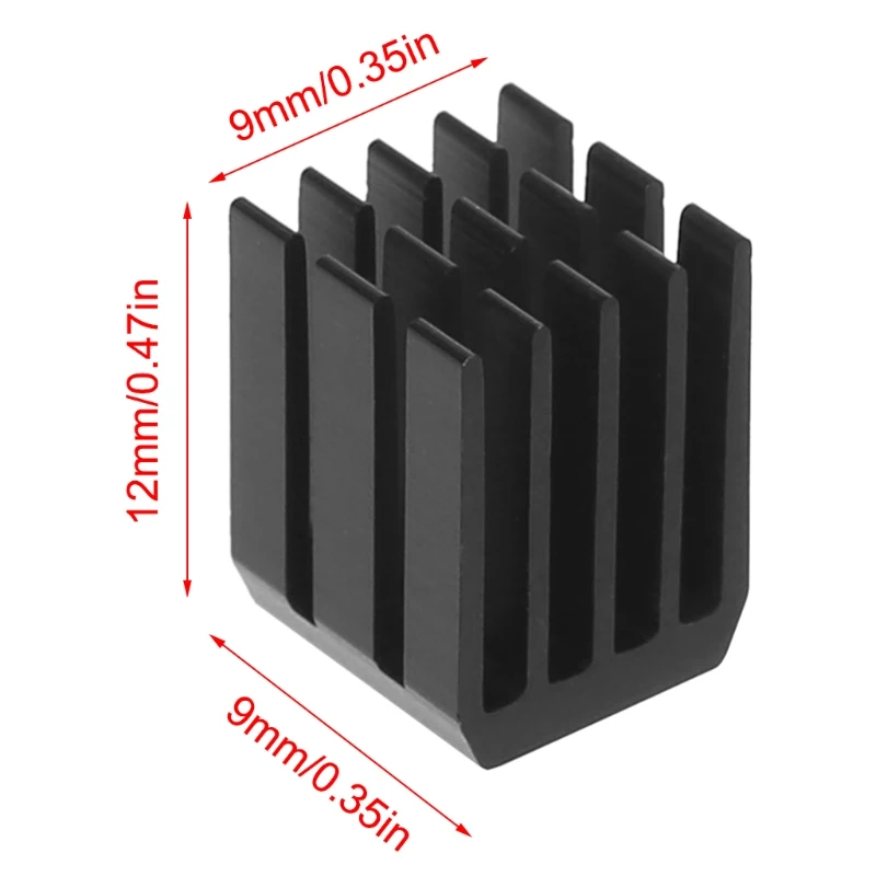 5Pcs/Set 9*9*12mm Aluminum Cooling Heat Sink Chip Radiator Heatsink Cooler