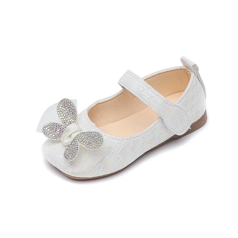 1 2 3 4 5 6 Year Children\'S Fashion Bow Leather Shoes Princess Party Flat Shoes For Elegant Baby Girls Spring Kids Dress Shoes