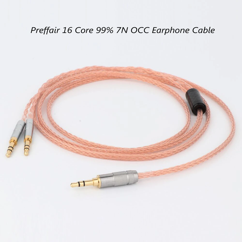 

2.5mm 3.5mm XLR Balanced 16 Core 99% 7N OCC Earphone Cable For Denon AH-D7200 AH-D5200 AH-D9200 3.5mm Headphone pin