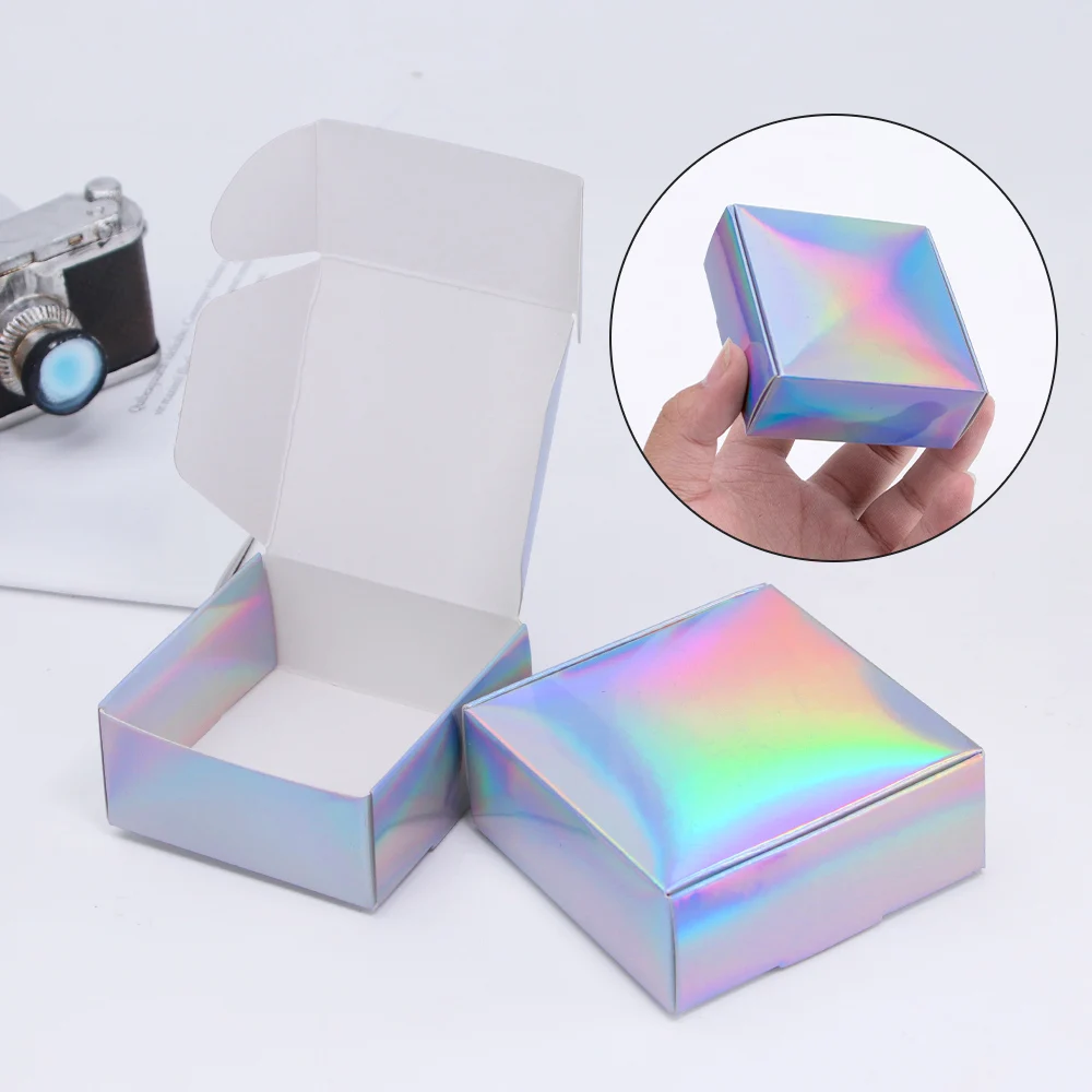 Plain laser packaging carton Festival party gift box soap carton