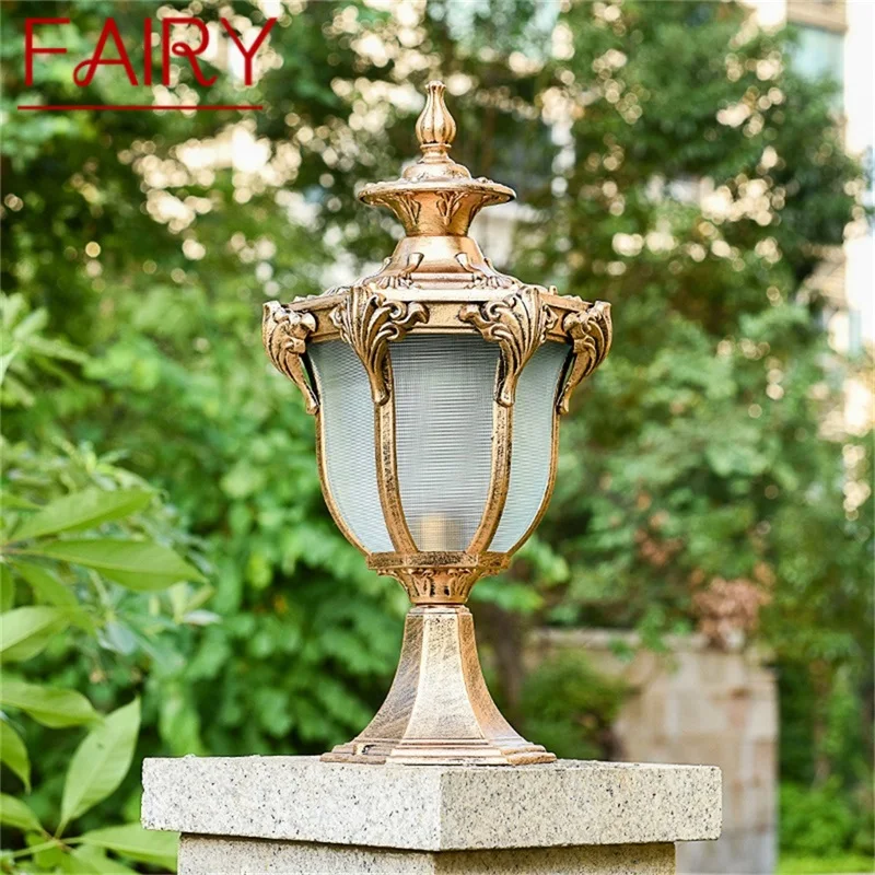 FAIRY Outdoor Classical Wall Light Retro Waterproof IP65 Pillar Post Lamp Fixtures for Home Garden