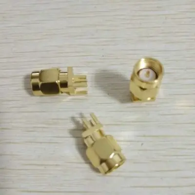 RF connector high quality gold-plated SMA inner screw inner pin deflection angle 1.6mm to pcb