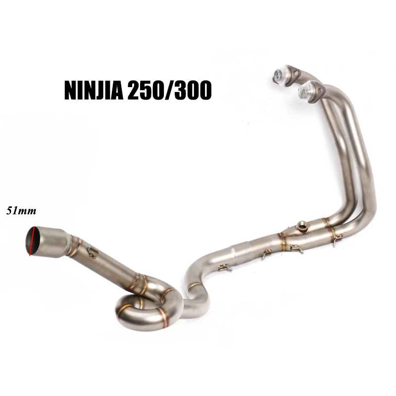 Kolíček na pro kawasaki nindža 250/300 Z250/300 2012 - 2017 motocykl výfuk 51MM nerez přední objímka dýmka uniknout moto tlumič výfuku