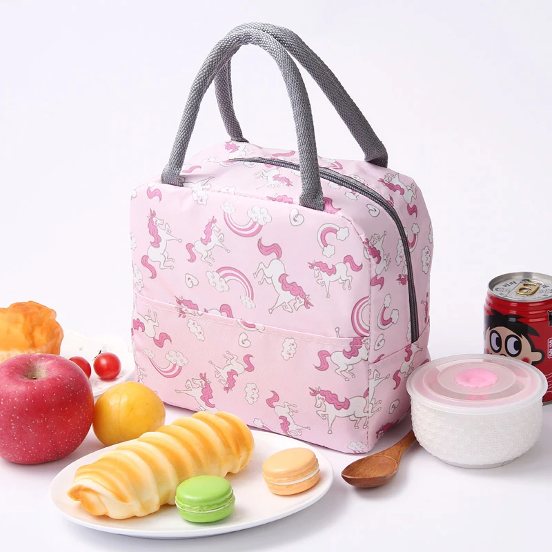 Fashion Pattern Cooler Lunch Bag Insulated Thermal Food Portable Lunch Box Functional Food Picnic Lunch Bags For Women Kids