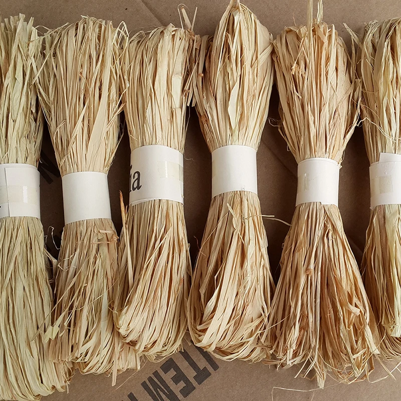 Natural Raffia Straw Rope for DIY crafts Wedding Invitaiton Gift Packing Party Decoration Flower Baking Wrapping Suplies