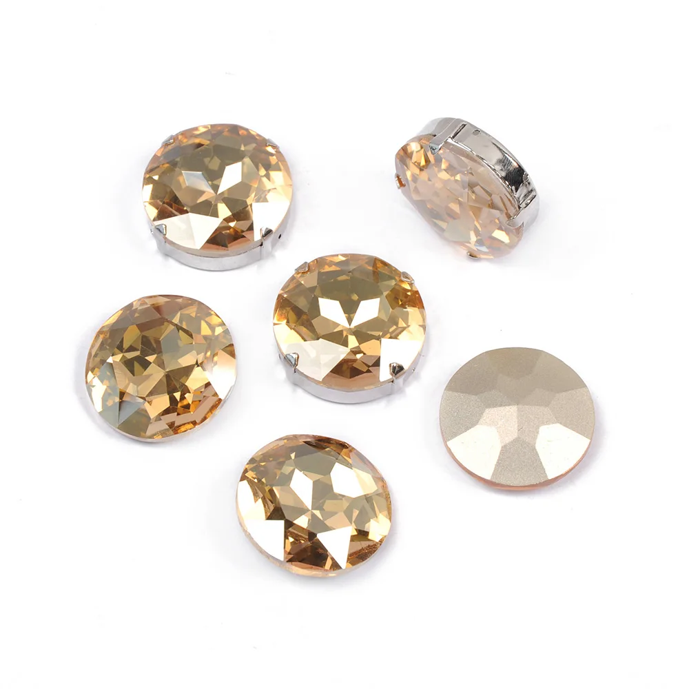 YANRUO 1201 Runde 27mm Genähte Steine Glaskristalle Große Strasssteine Rivoli Pointback DIY Diamantsteine für Schmuck und Kleidung – Detail 26