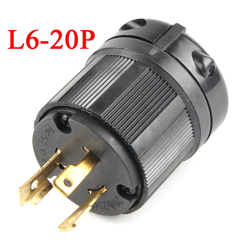 Czarna wtyczka zasilania 20A 30A America Industry Twist Lock L14-30P 6-30P 5-30P 15-30P 18-30P 19-30P L21-30P 20P US Wire Connector Plug