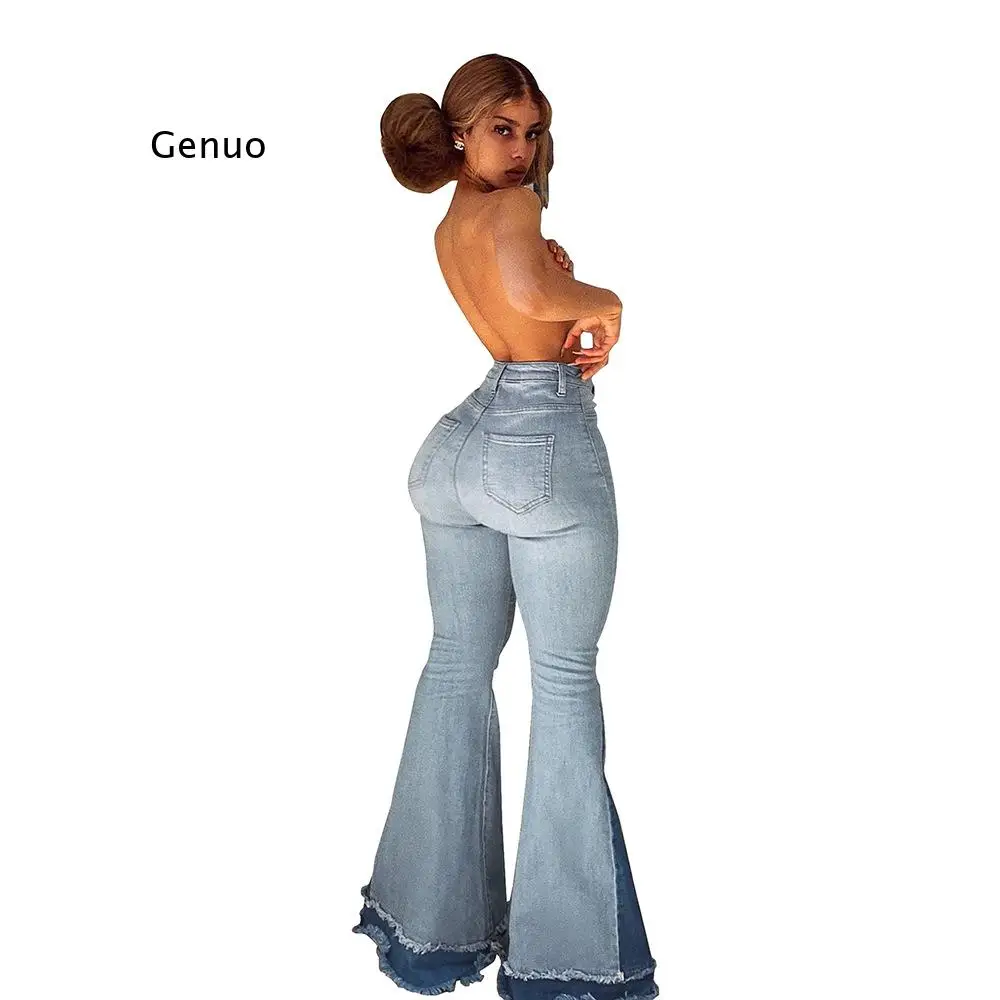 High Waist Flare Pants Women Wide Leg Jeans Trousers New Flare Denim Pants Jeans Woman Loose Casual Sexy Club Outfits Plus