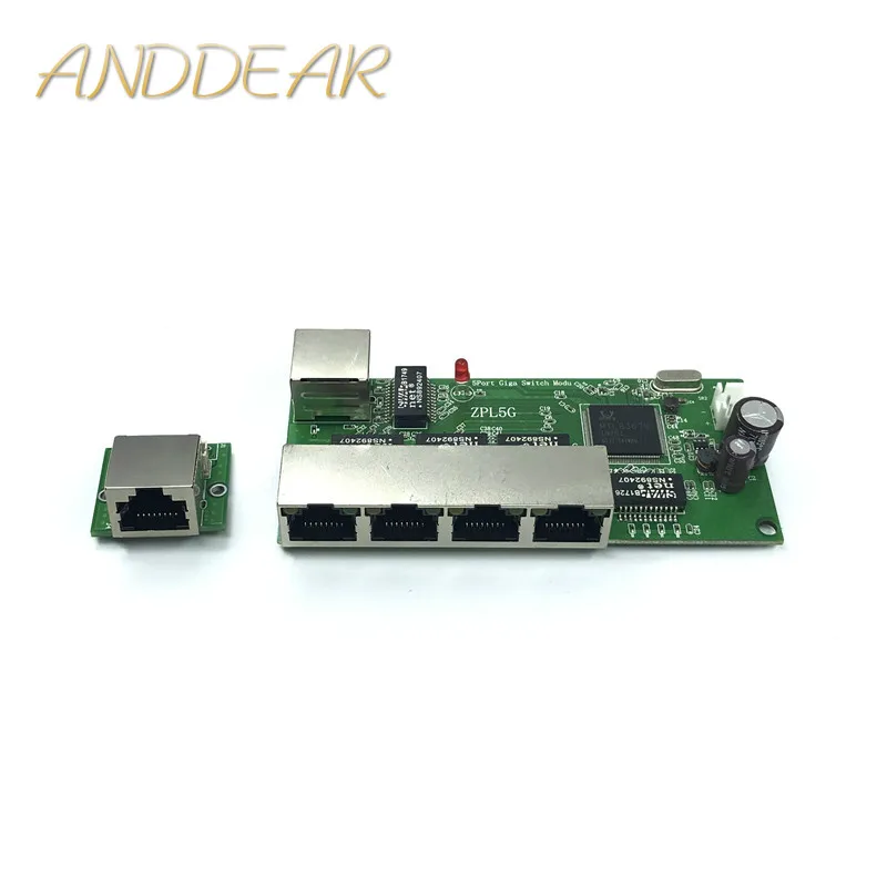 

5-port Gigabit switch module is widely used in LED line 5 port 10/100/1000 m PCBA Motherboard contact port mini switch module