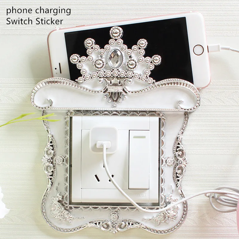 New mobile phone charging switch stickers European creative switch stickers switch protective cover wall decoration stickers