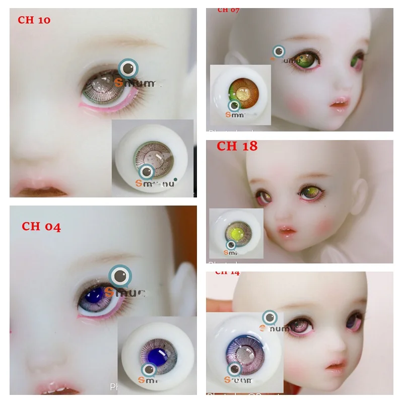 1/12 1/8 1/6 1/4 1/3 BJD Make Up Accessories Doll 8mm-26mm Full Size Gradient Glass Eyeball For BJD/SD YOSD MSD SD13 SSDF C0998