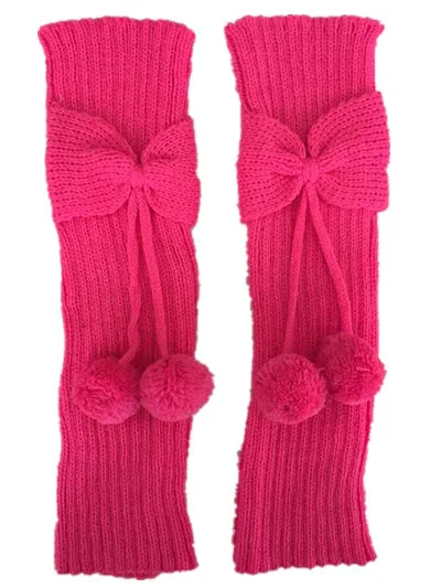 Beliebte Herbst Mädchen Schmetterling Knoten Ball Socke Abdeckung Gestrickte Wolle Boot Abdeckung Bein Schutz Abdeckung Winter Beinlinge Frauen – Detail 2