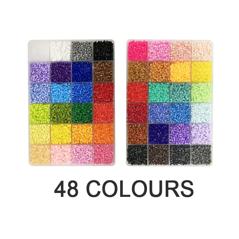 

Yantjouet 2.6mm 48colour Plate Kit 26400pcs Hama Beads Perler Beads Iron Beads DIY Toy For Kids High Quality Box