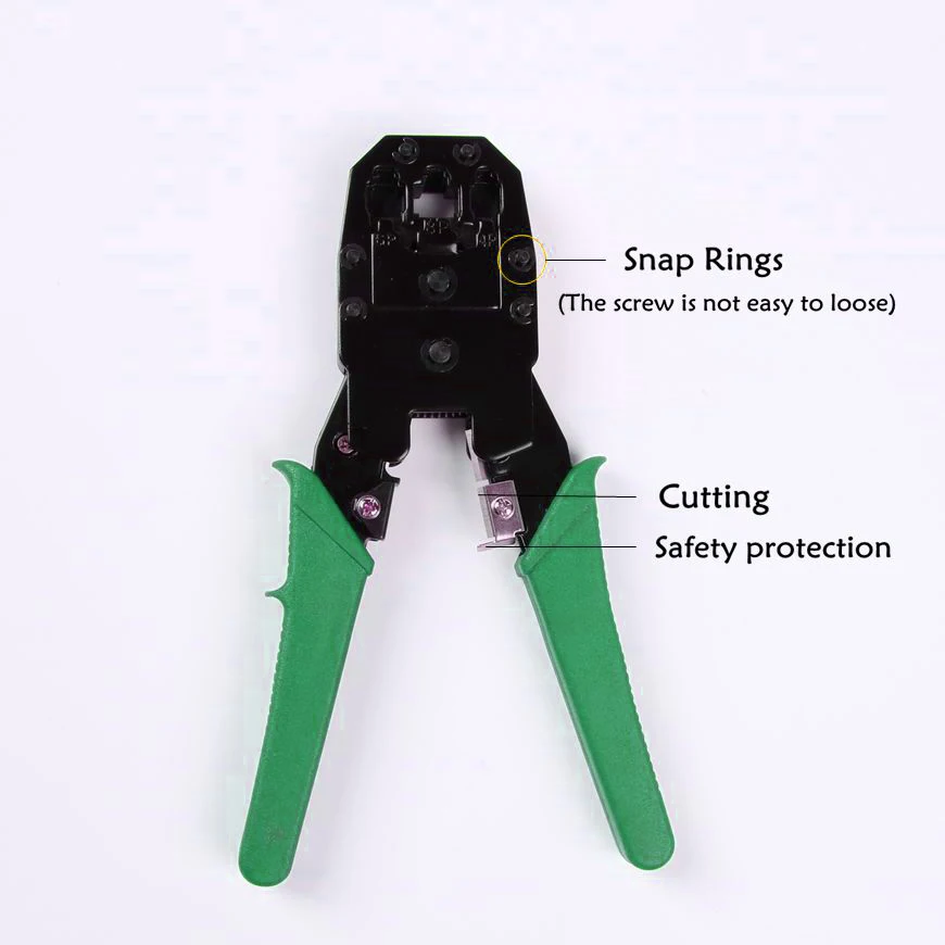 Rj45 Krimptang Netwerk Reparatie Tools Kit Punch/Kabel Stripper /Crimper Klem/Kristallen Kop