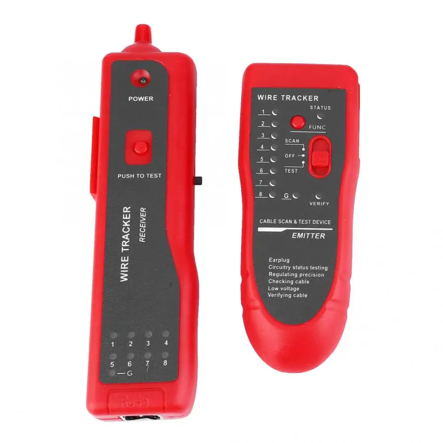 

Original 1 Set Cable Finder Plastic Network Hunting Machine High Precision Cable Tester Telephone Line Finder Wire Finding Tool