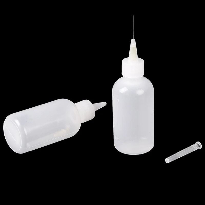 One Piece 100ml Needle Tip Soldering Liquid Flux Oil Dispenser Plastic Empty Bottle Dispensing Bottle