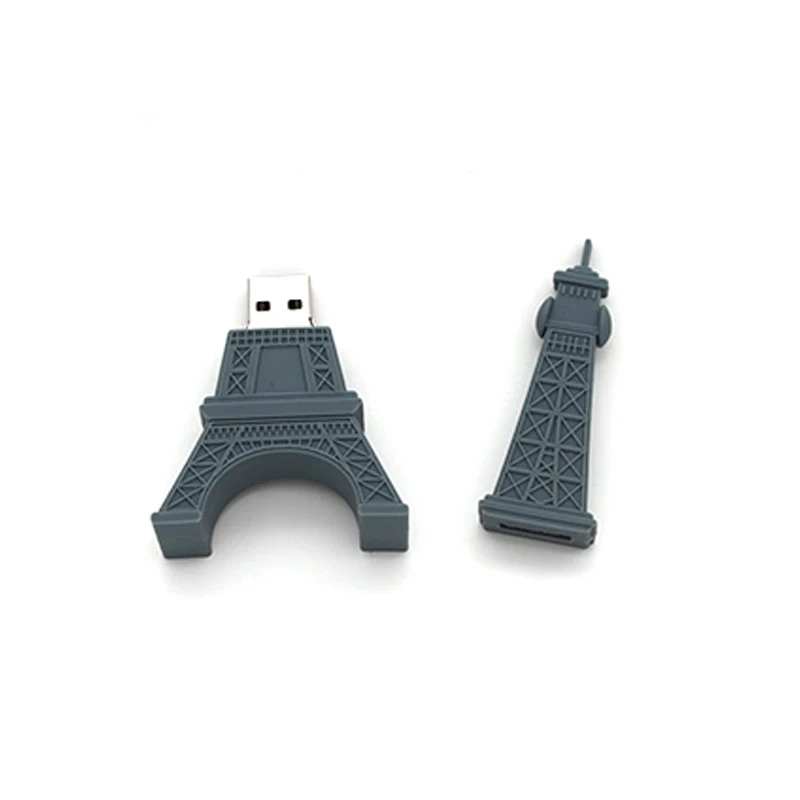 Pen Drive de dibujos animados de la Torre Eiffel, Pendrive Usb de 64gb, 32gb, 4gb, 8gb, 16gb, regalo