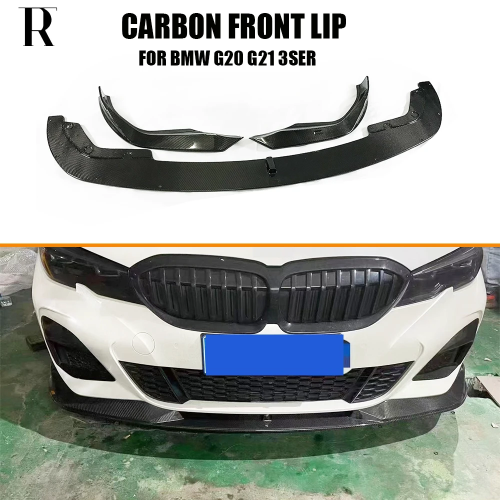 G20 G21 AC Style Carbon Fiber Front Bumper Chin Lip for BMW 320 330 340 With M Package 2018UP