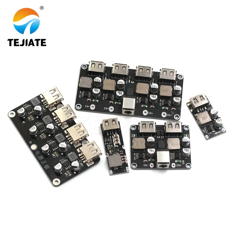 USB QC3.0 QC2.0 DC-DC Buck Converter Charging Step Down Module 6-32V 9V 12V 24V to Fast Quick Charger Circuit Board 3V 5V 12V