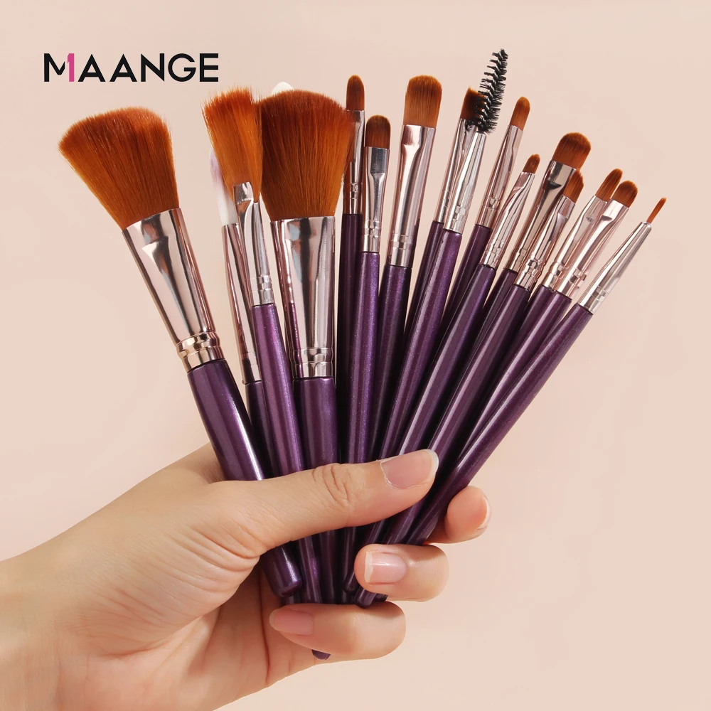 MAANGE 6/15/18/20Pcs Makeup Brushes Tool Set Cosmetic Powder Eye Shadow Foundation Blush Blending Beauty Make Up Brush Maquiagem