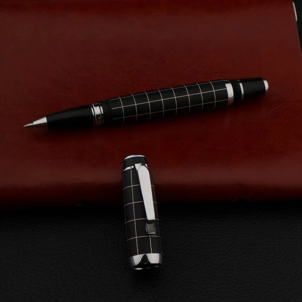 Luxury High Quality 005 Frosted BLACK Rollerball Pen Signature INK PEN Spinning BALL POINT PEN Stationery Office Supplies