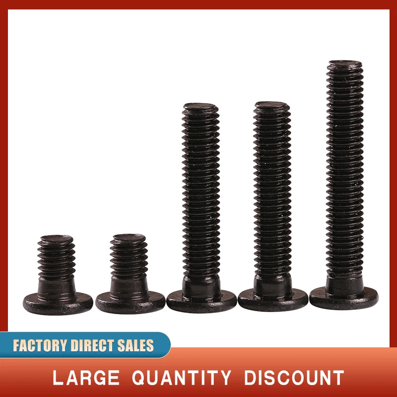 3D Printer Parts M5 Low Profile Screws M5*6/8/10/12/15/20/25/30mm black color M5 Low Profile Screws