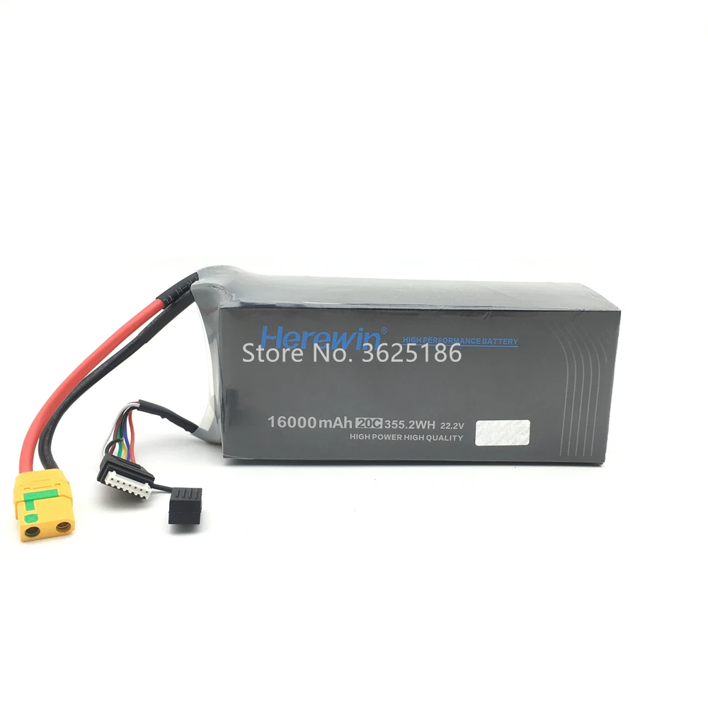 Herewin 16000MAH 22.2v 6S 20C Battery For EFT E410P E610P E416P frame 10kg 16L Agricultural Plant Protection UAV