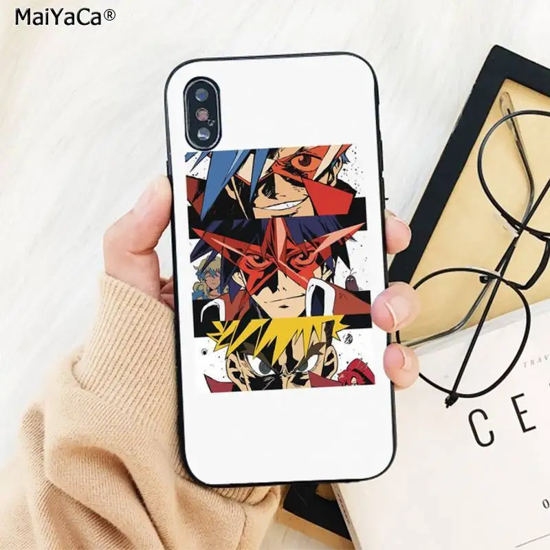 MaiYaCa Tengen Toppa Gurren Lagann Black TPU Soft Phone Case Cover for iPhone 11 pro XS MAX 8 7 6 6S Plus X 5S SE 2020 XR cover