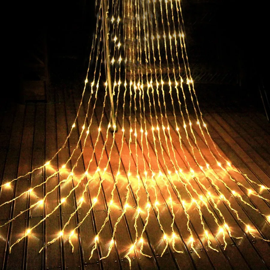 6x3M 3x3M 3x2M Waterfall Window Curtain String Light Meteor Shower Rain Christmas Light Wedding Party Background Icicle Light