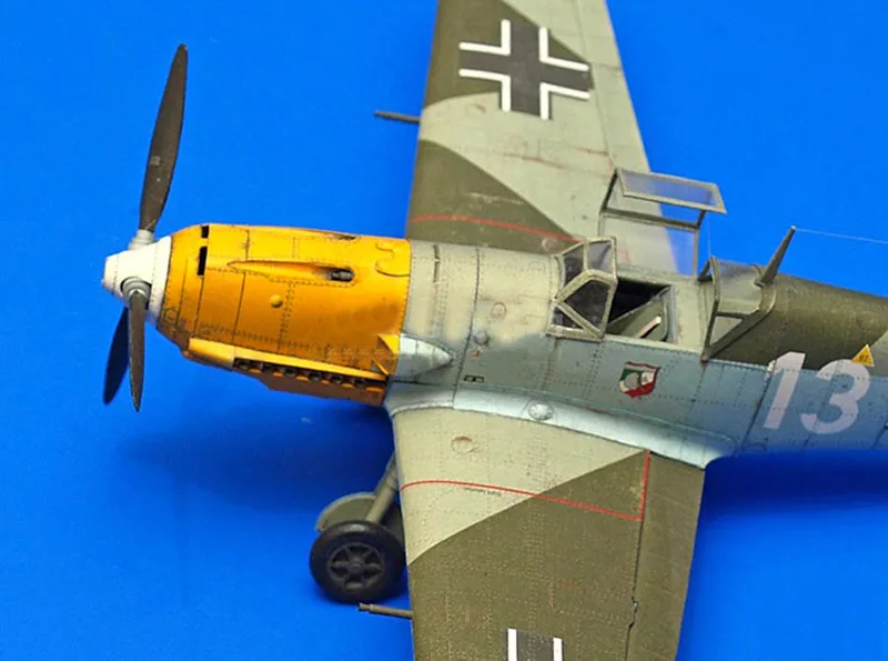 1:33 German BF-109 E-4 Fighter DIY 3D Paper Card Model Building Sets Construction Toys Educational Toys Military Model