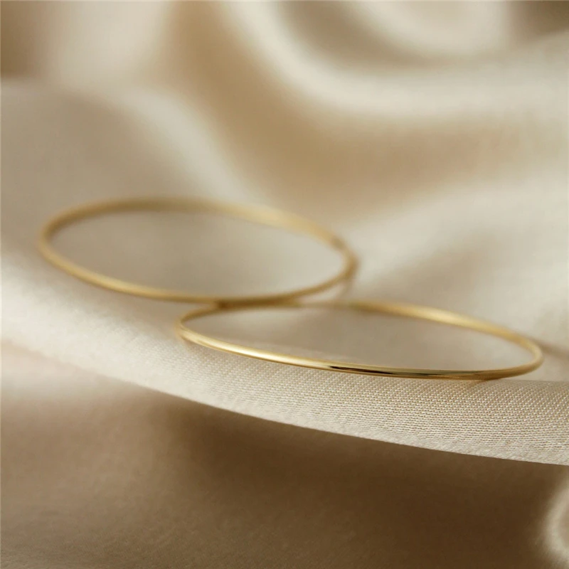 14K Goldfilled Endlos-Creolen in 10 Größen – Goldschmuck, Gold-Creolen, Brincos, Pendientes, Oorbellen, Boho Damenohrringe – Detail 22
