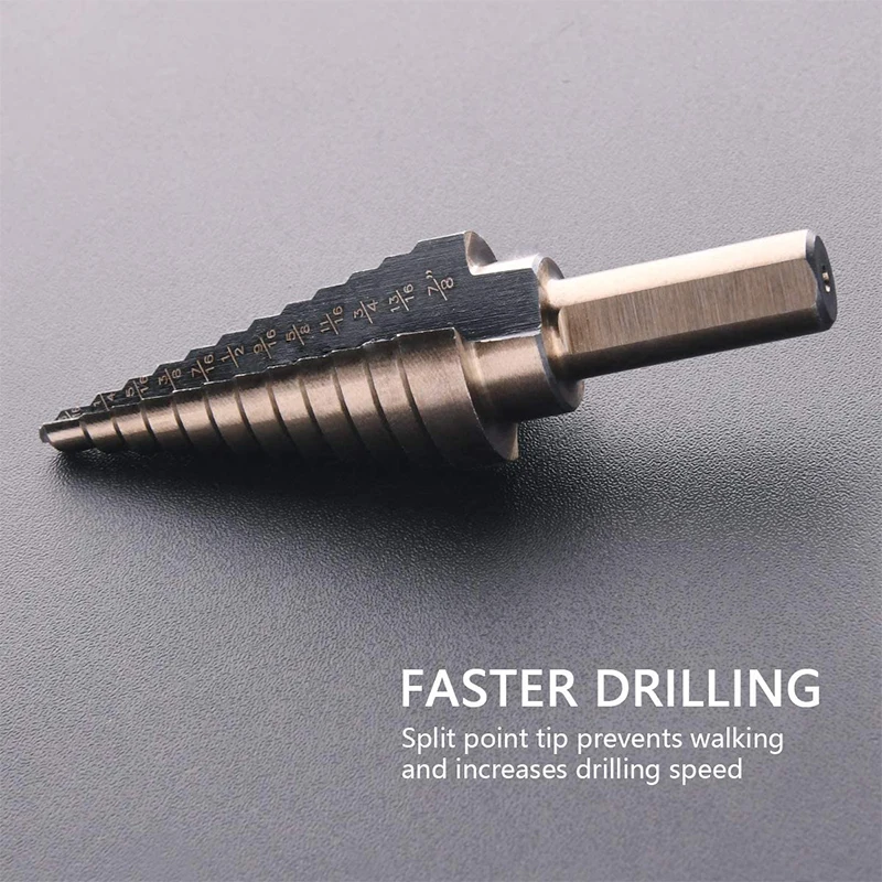 50 Sizes Step Drill Bit Set Tools high speed steel Aluminum Case Metal Drilling Tool for Metal Wood