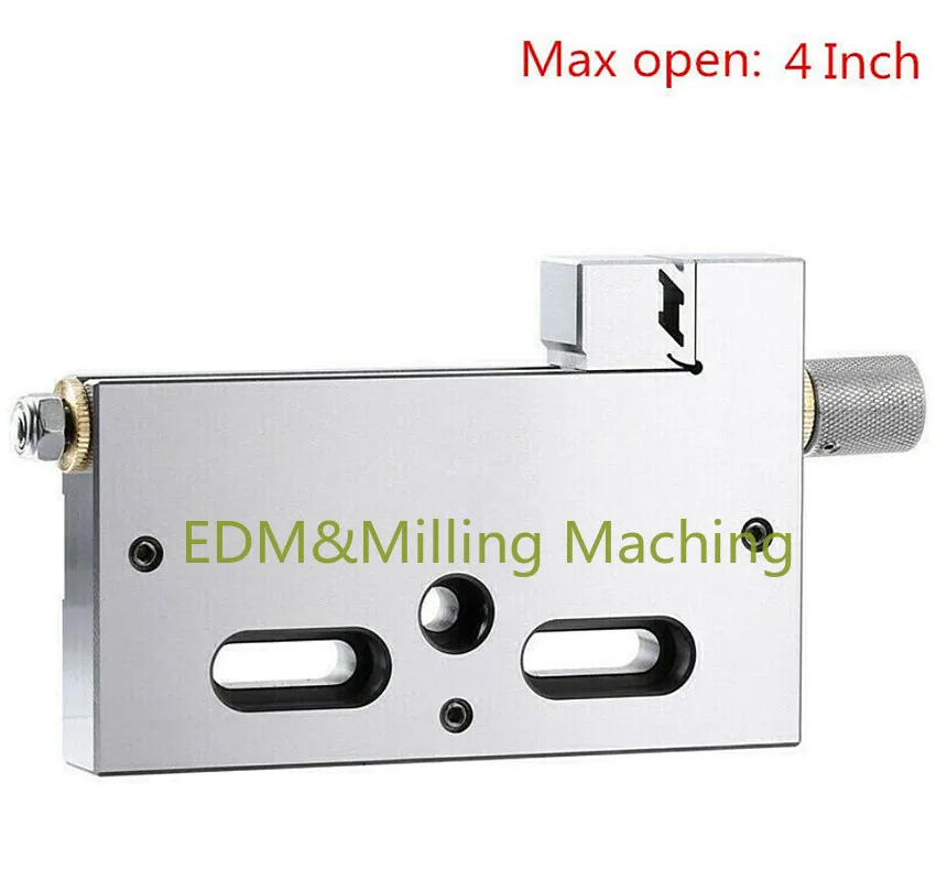 

CNC Wire EDM High Precision Vise Stainless Steel 4" Jaw 100mm Opening 3 Kg Clamping For Wire EDM Jaw Mill Tool