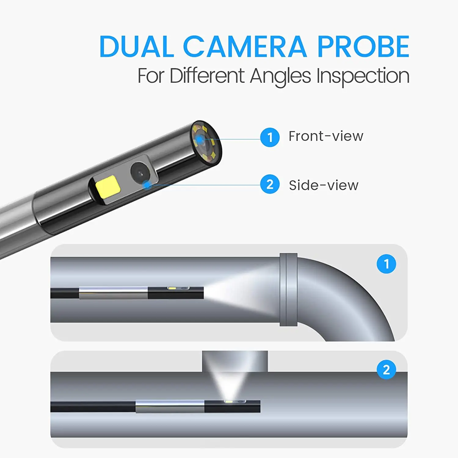 Teslong Dual Lens Endoscope, Inspection Camera with 5\