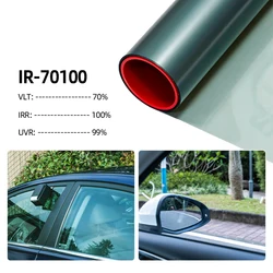 1mX3m VLT70% High Rejection IR100% Nano Ceramic Car Window Tint Film Auto Glass Decorative Sun Control Film