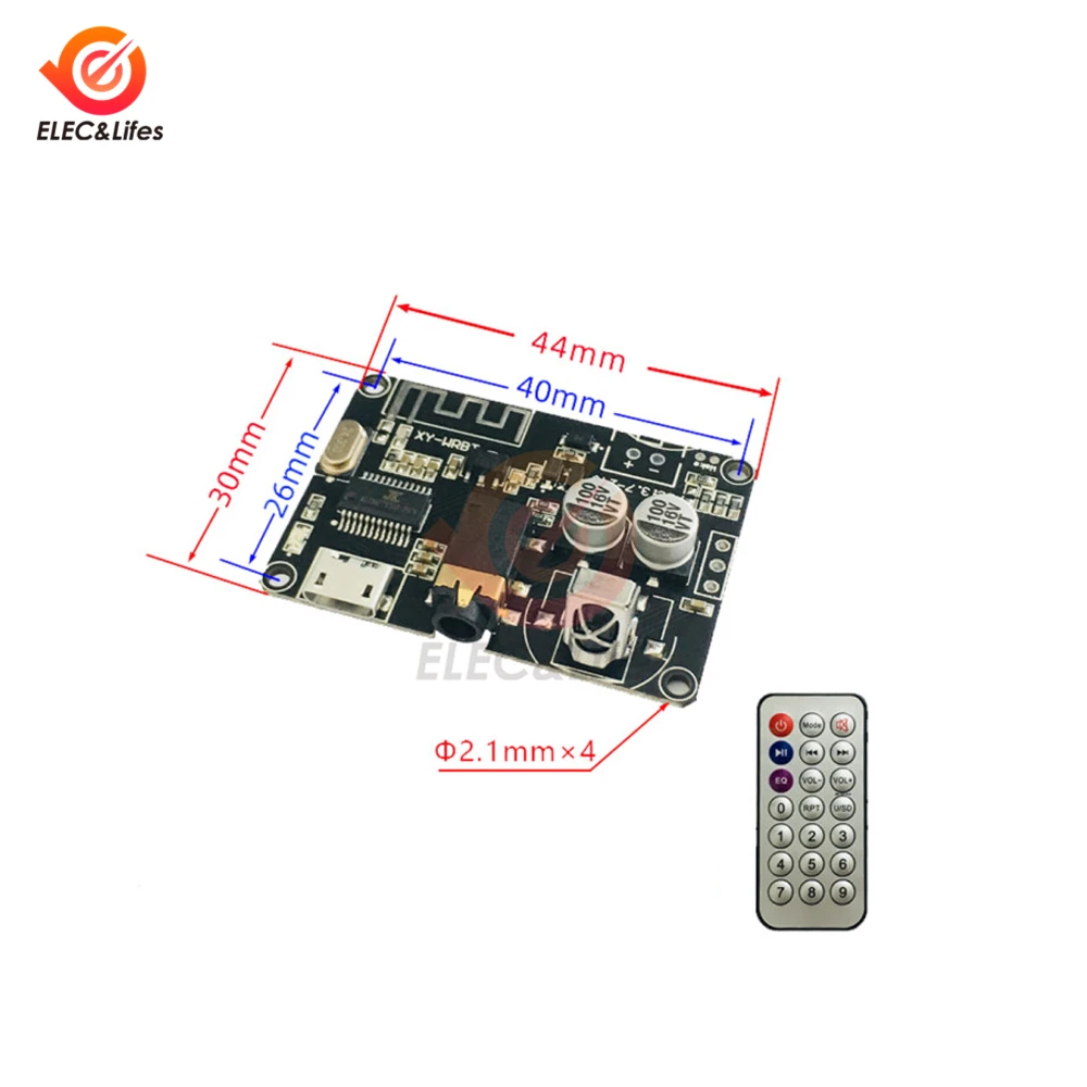 USB Bluetooth 5.0 MP3 Lossless decoder board Bluetooth Stereo Audio Receiver board Wireless remote control music player module