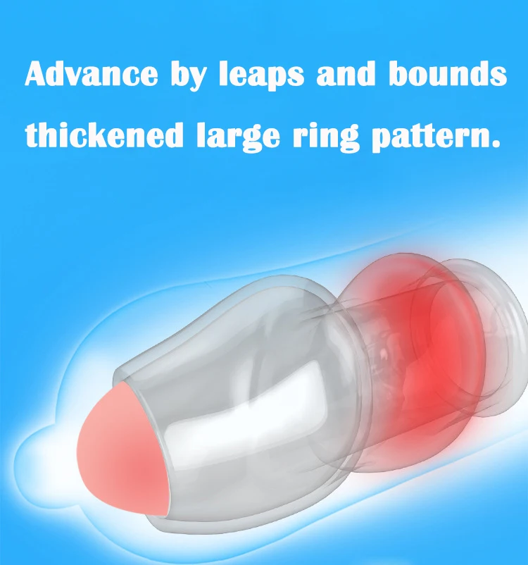 Time-lapse Condom with Big Glans Transparent and Thickening Adult Products 360-degree Desensitization Penis Adult Toys for Men