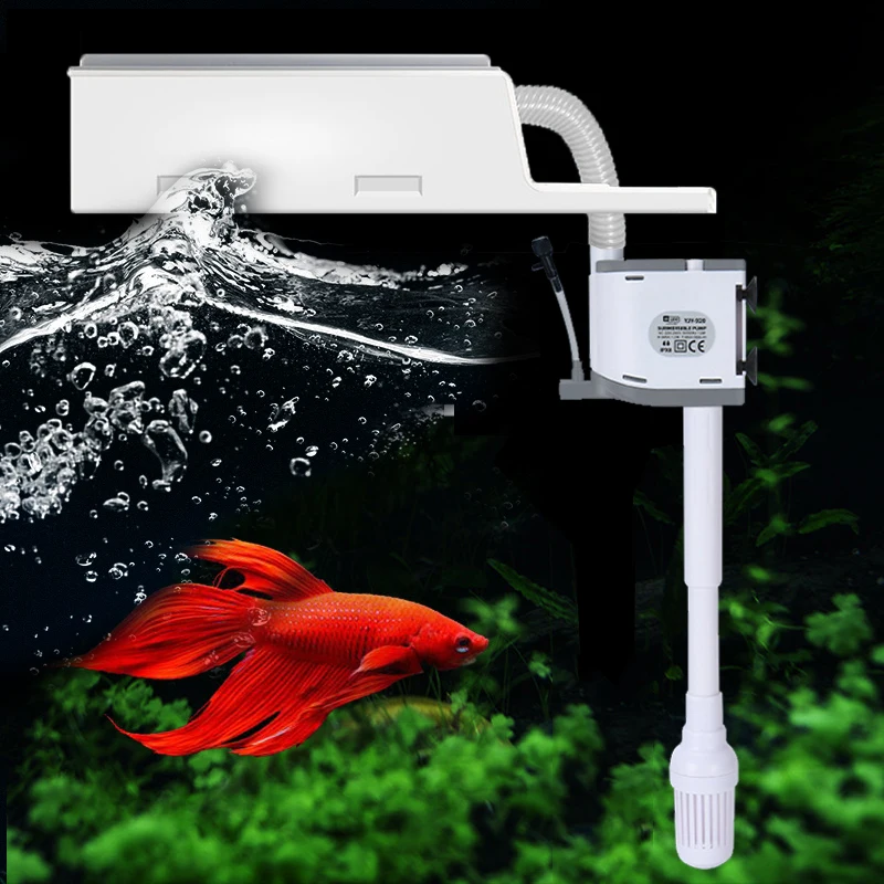 Aquarium Filter Water Pump Filter Box Water Circulating System Water Spray Flow For Fish Tank Aquarium Air Submersible Pump