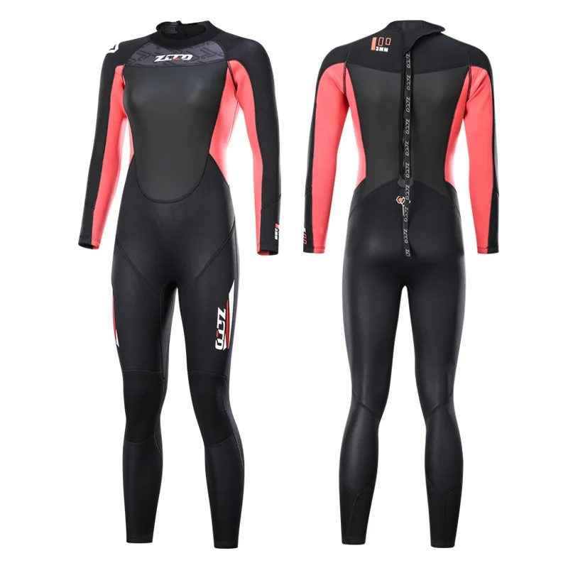 3MM Neoprene Wetsuit Men Women Scuba Diving Suit Deepwater Spearfishing Snorkeling Surfing One Piece Set Winter Thermal Swimsuit