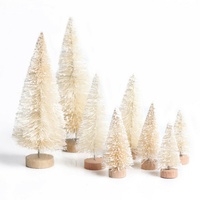 8-Piece Mini Christmas Tree Sisal Silk Cedar - Decoration Small Christmas Tree - Gold Silver Blue Green White Festive Tree