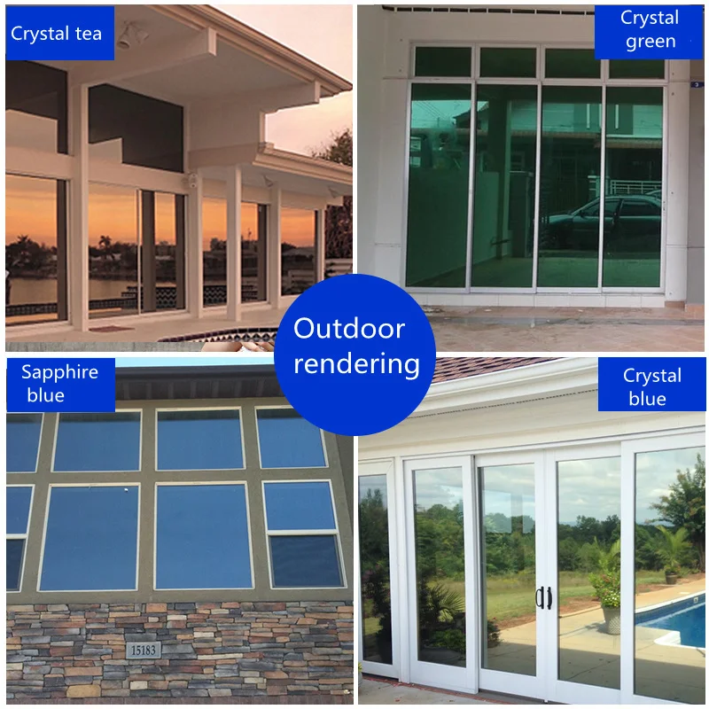 1Mx30-60CM Window Glass privacy Film One Way Silver Mirror Insulation Stickers Solar Reflective Layer Tint Office Building Decor
