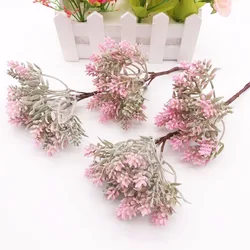 6pcs Mini Artificial Grass Plant Artificial Flowers for Wedding Christmas Decor DIY scrapbooking Wreath Fake flowers