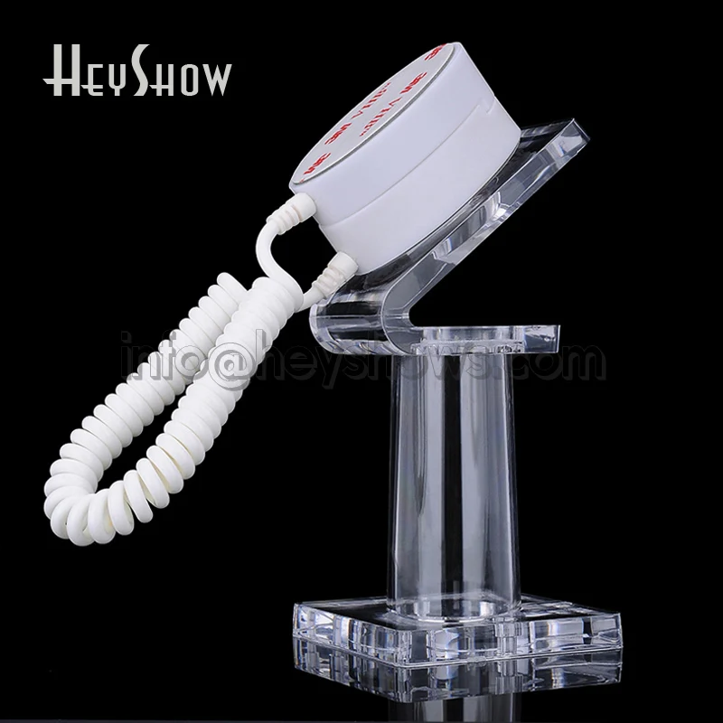 10PCS Mobile Phone Acrylic Security Display Stand Iphone Anti-theft Holder With Retractable Device For Retail Shop Show