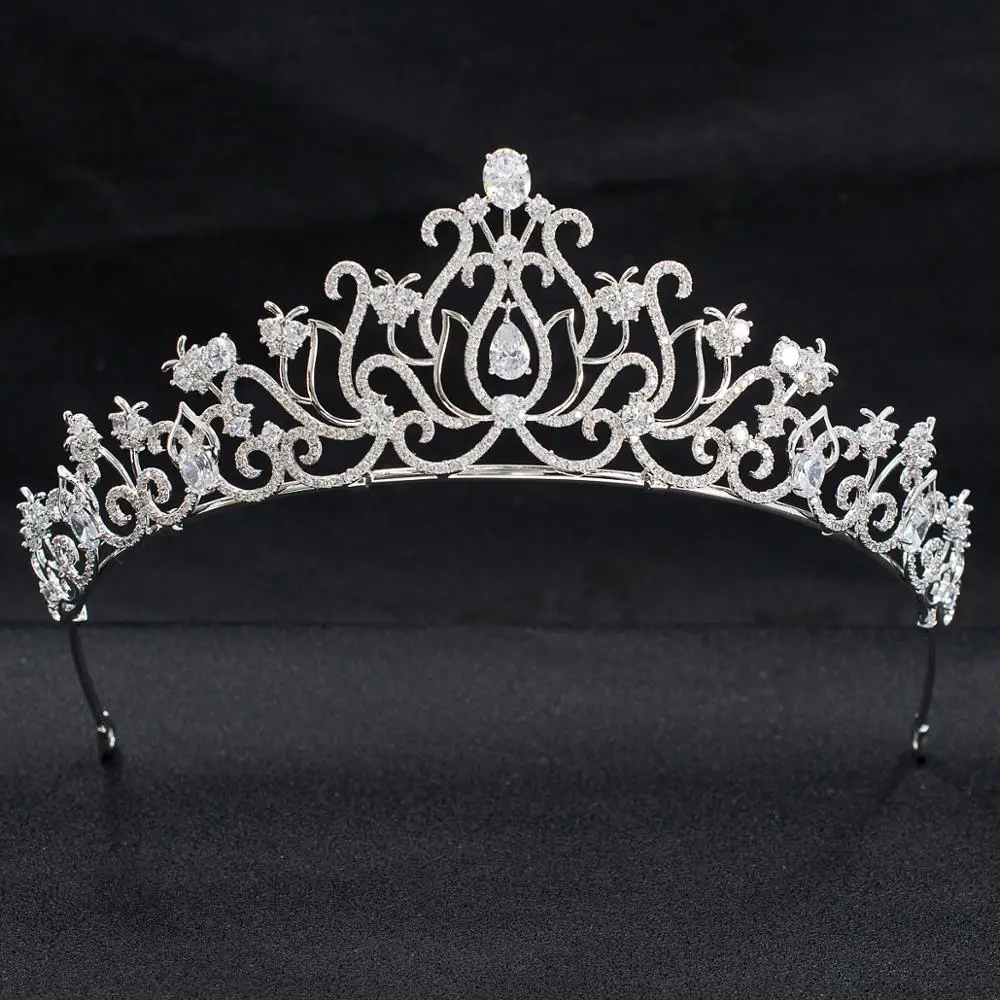 

Gorgeous Cubic Zirconia Wedding Bridal Princess Tiara Crown Diadem Women Hair Jewelry Accessories CH10328