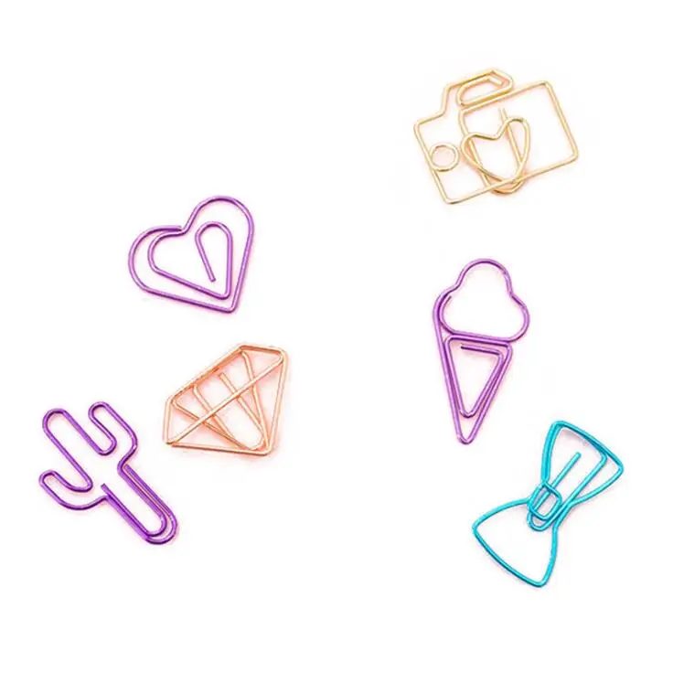 10 pz/lotto Creativo Kawaii Busta Vintage Cactus Carta Pinze Segnalibro Del Metallo Decorativo File Memo Pinze Ufficio di Cancelleria