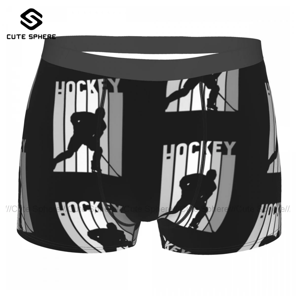 

Hockey Underwear Classic Trenky Print Trunk Polyester Pouch Man Boxer Brief