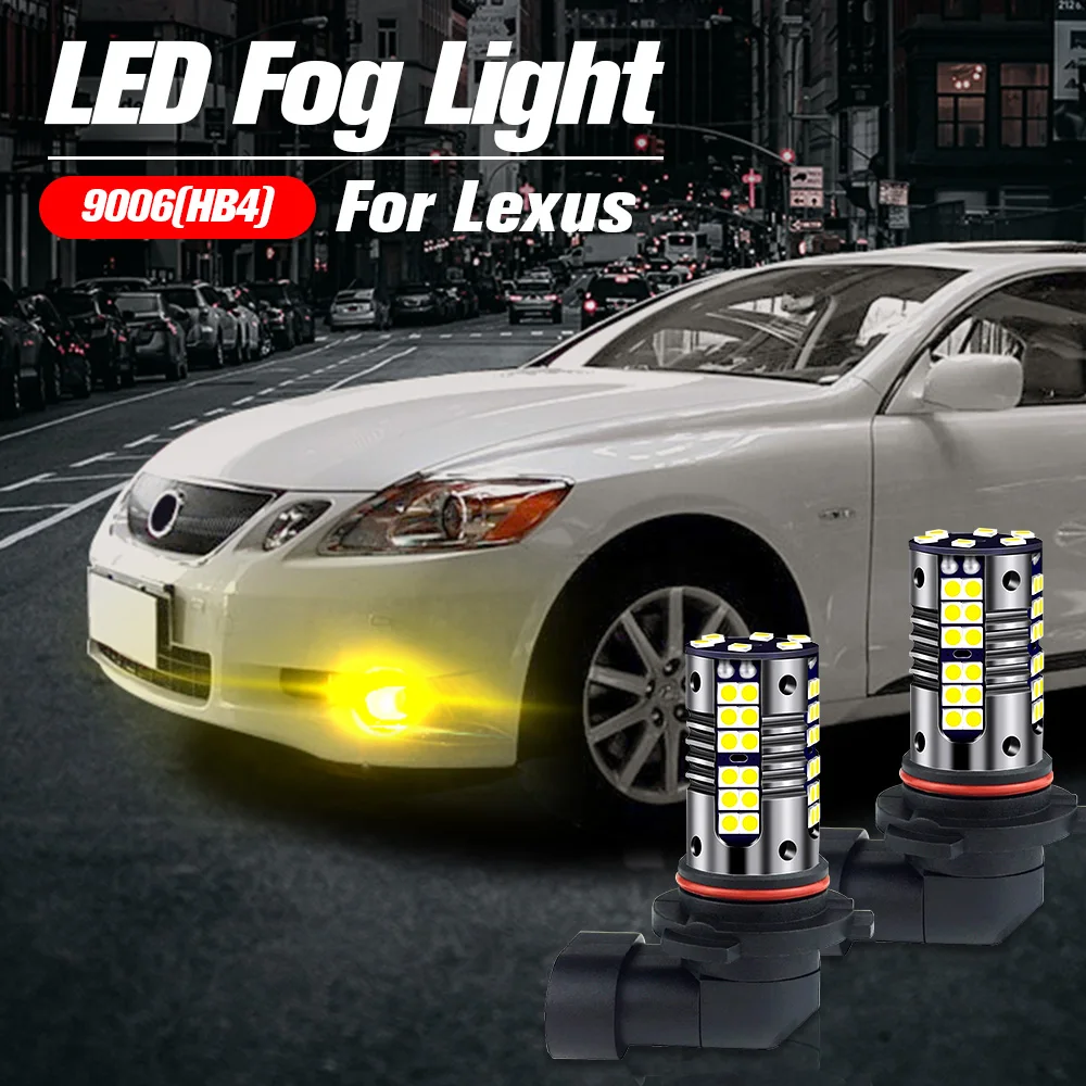 2pcs LED Fog Light Blub 9006 HB4 Lamp Canbus For Lexus GS300 GS430 GS350 GS460 RX300 RX330 RX350 LS430 LS460 ES330 ES350 IS250