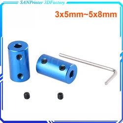 D14L25 Aluminum Alloy Couplings Bore 3/3.17/4/5/6/6.35/7/8 mm Blue Flexible Shaft Coupler 3D Printers Stepper Motor Part