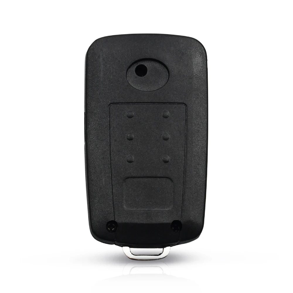 Keyyou carcaça de chave remota dobrável, 1 botão para hyundai h1 getz accent kia rio picanto carens modificada flip dobrável com lâmina sem cortes