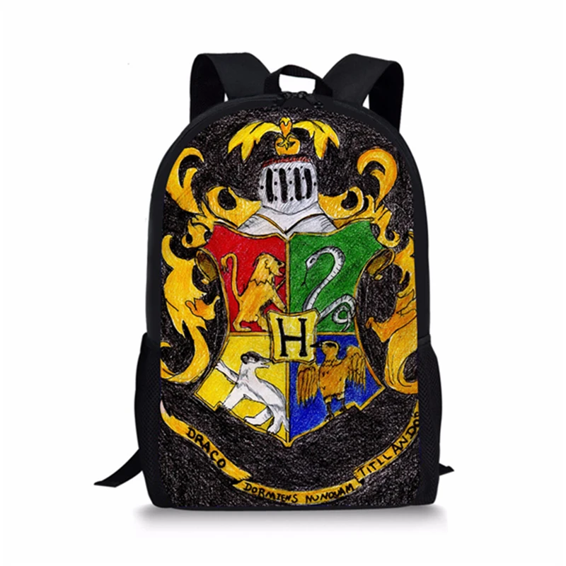 

ELVISWORDS Magic School Printing Backpack School Bags For Boys Girls Orthopedic Rucksack Kids Book Bag Casual 3D School Mochila